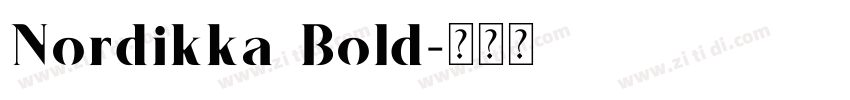Nordikka Bold字体转换